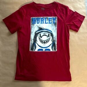 Boys Youth Red X-Large Hurley Shirt with Shark Design